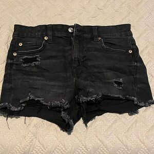 Black American Eagle Stretchy Jean Shorts size 4